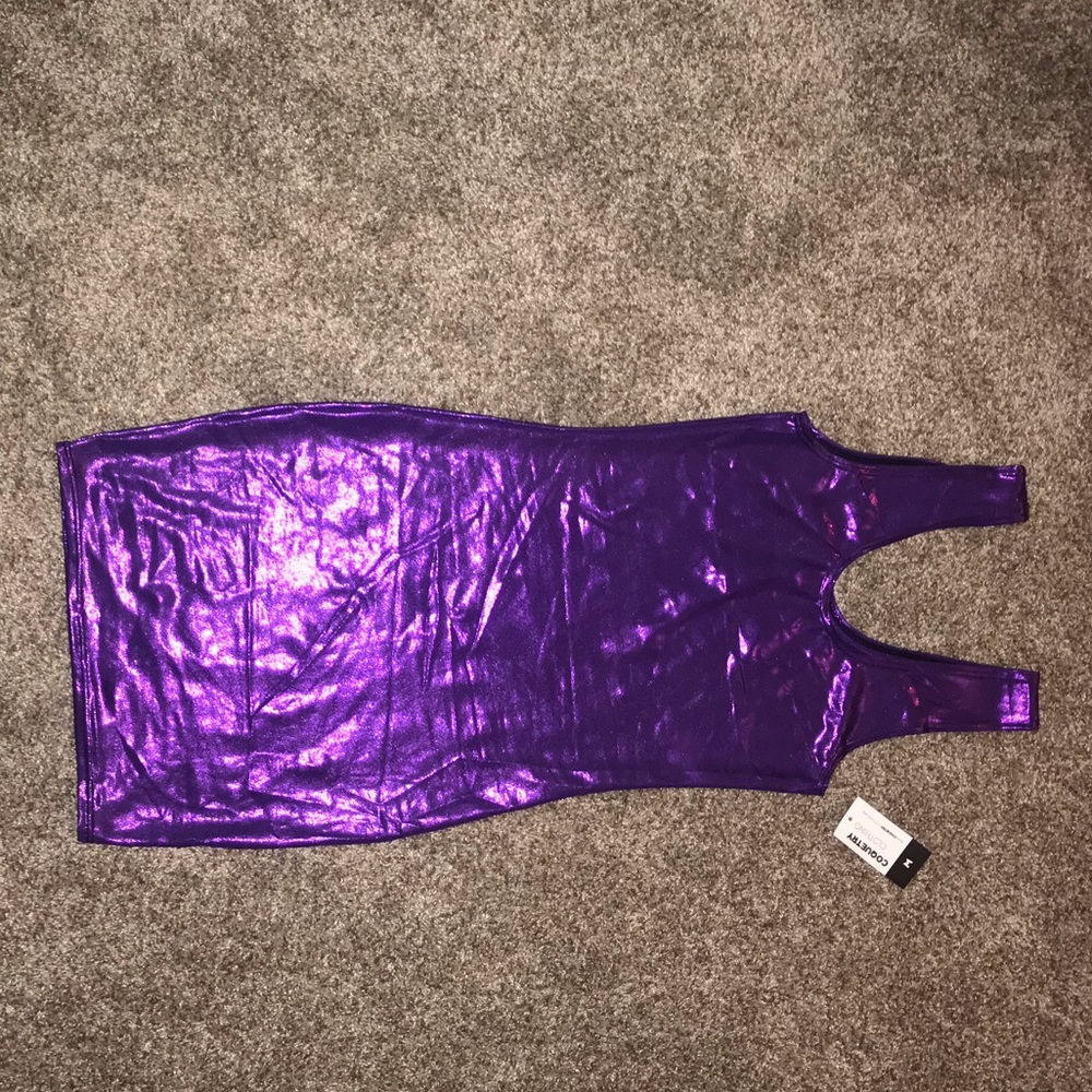 Purple halographic dress